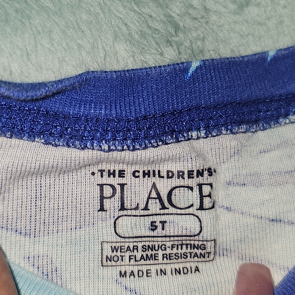 The Children's Place Teal and Navy Pajama Set - Picture 5 of 6